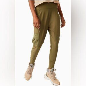 FP Movement Take A Hike Harem Pants Olive Green Ribbed